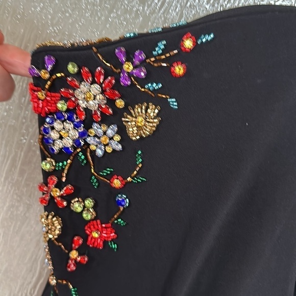 Mac Duggal EMBELLISHED SLEEVE JERSEY WRAP GOWN size 10 $498 New - Picture 8 of 13